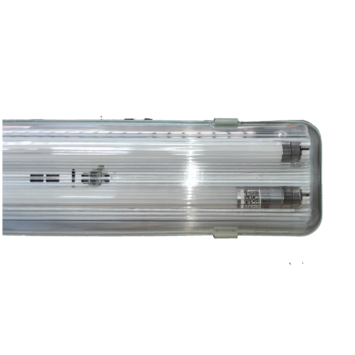 Philips Opple 2x8W LED ECOFIT daylight lighting installation with a clear protective cover