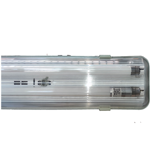 Philips Opple 2x8W LED ECOFIT daylight lighting installation with a clear protective cover