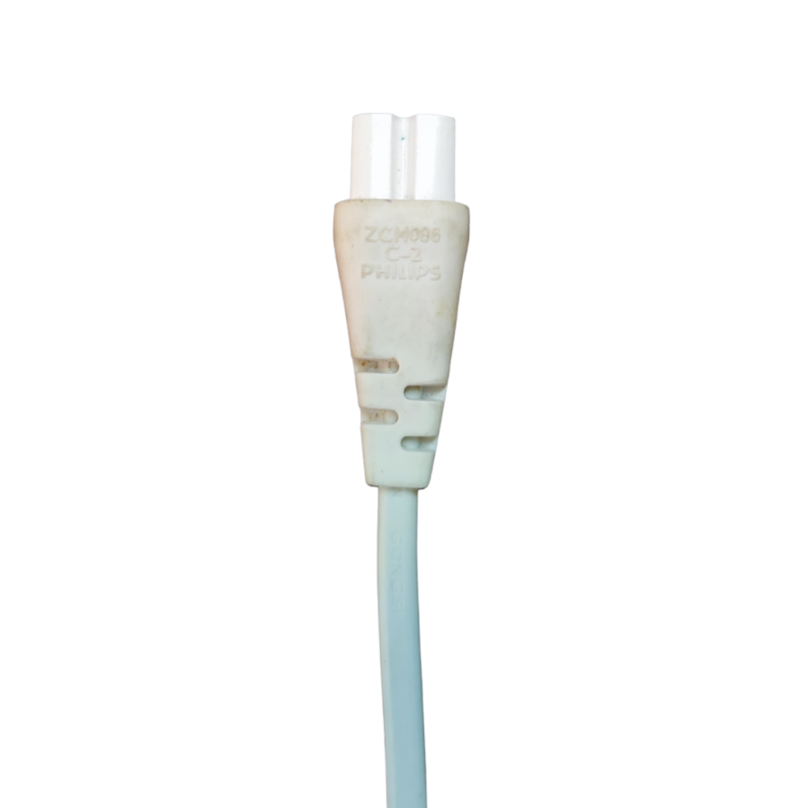 White Philips T5 batten connector wire with two-pin socket for T5 fluorescent tubes