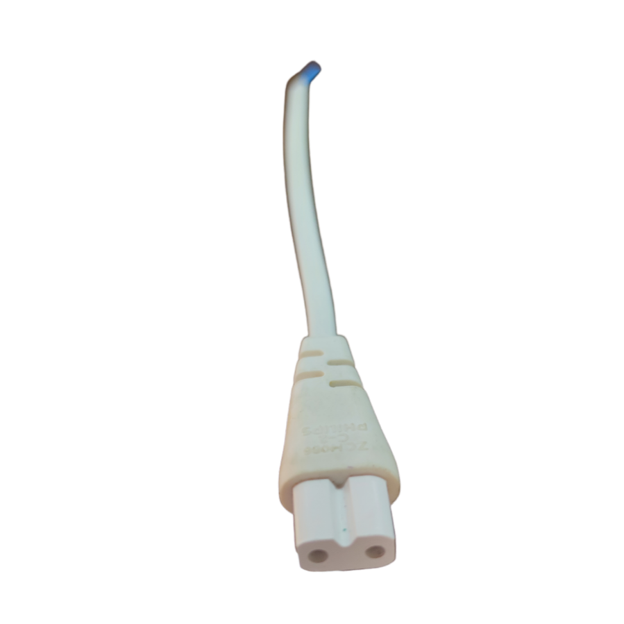 Philips T5 batten connector white wire lead adapter with dual pin connector on black background
