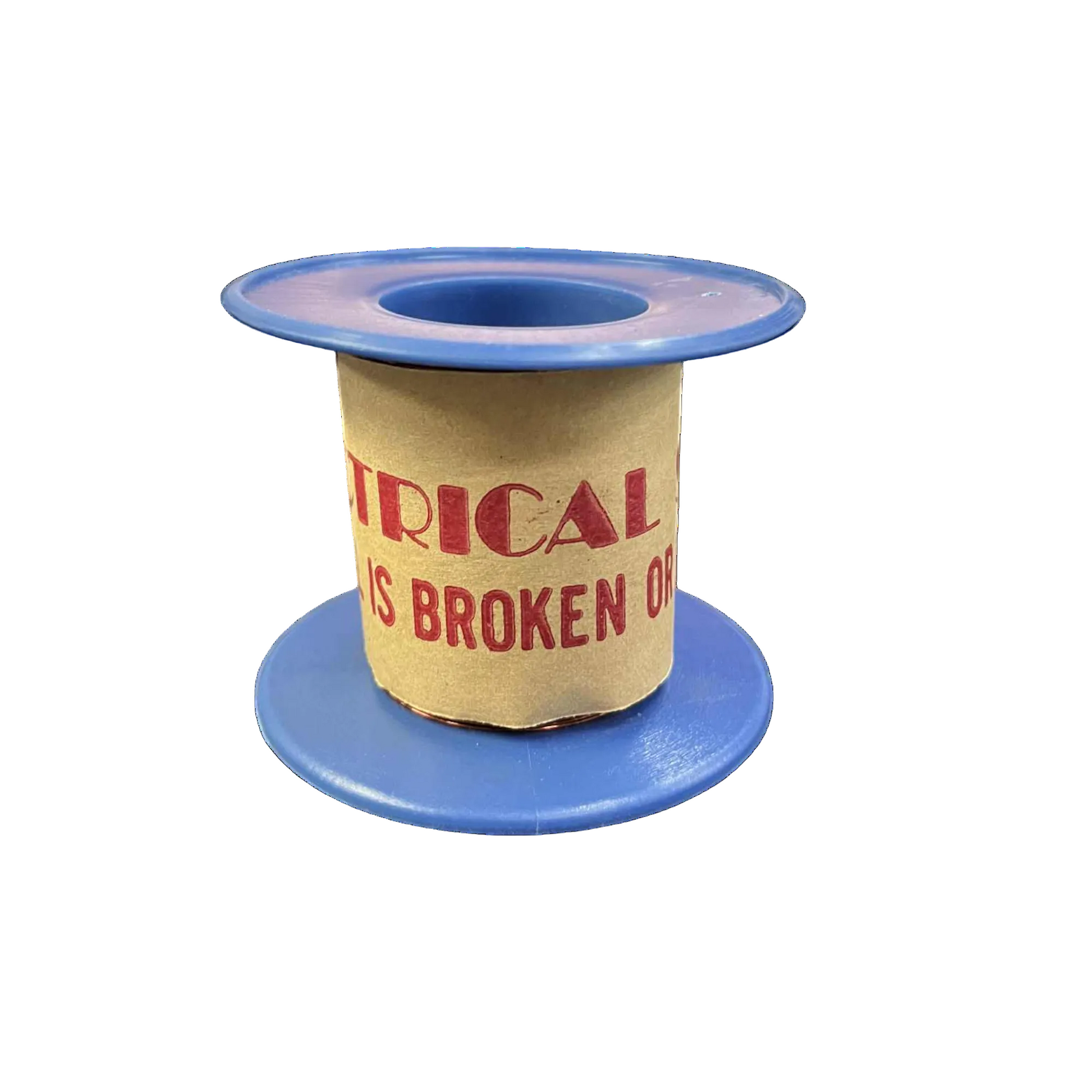 Spool of ribbon with text 'FATAL ERROR IS BROKEN ON' on a white background Phillflex 100 Grams Magnet Wire AWG 26 Enameled Copper Wire 0.40mm Heavy Formix Approx 82.65 Meters Per Roll Electx Electrical Supply