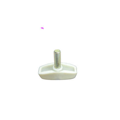 Screw Knob Lock 3cm x 5mm with Plastic White Handle