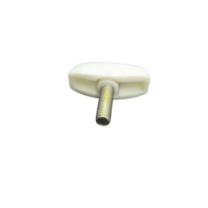 Screw Knob Lock 3cm x 5mm with Plastic White Handle