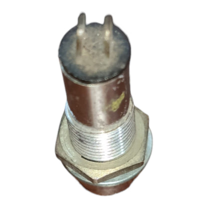 A small cylindrical metal component with a hex nut base, threaded body, and two pins on top, shown on a plain white background.