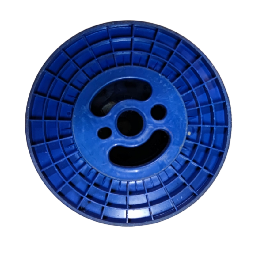 25kg plastic spool for wire in blue, designed for effective cable management and storage