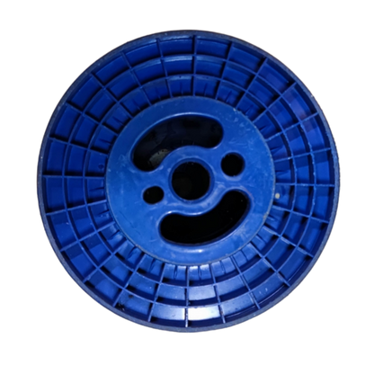 25kg plastic spool for wire in blue, designed for effective cable management and storage