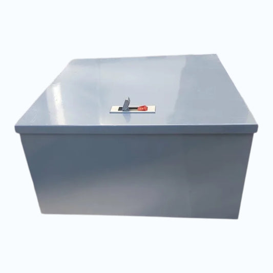 Pull Box  with Push lock 16 x 16 x 4.5 Inches Gauge 18 Powder Coated Gray, Depth: 406.4 mm  Width: 406.4 mm  Length / Height: 114.3 mm