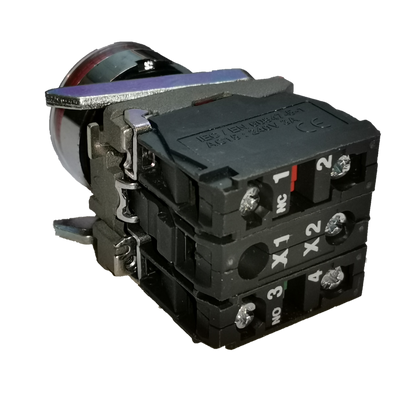 Sassin metal push button with indicator light for easy visibility and control in various electrical applications