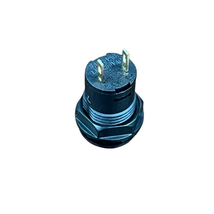 Red Push Lock 1A 220V switch with two metal prongs for electrical applications
