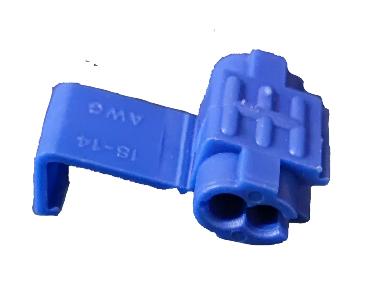Blue quick connect terminal set for easy electrical circuit connections and repairs