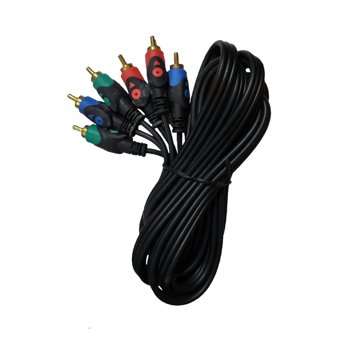 RCA Cord 3 Meters 3X3 with gold-plated connectors and black cable from Taiwan