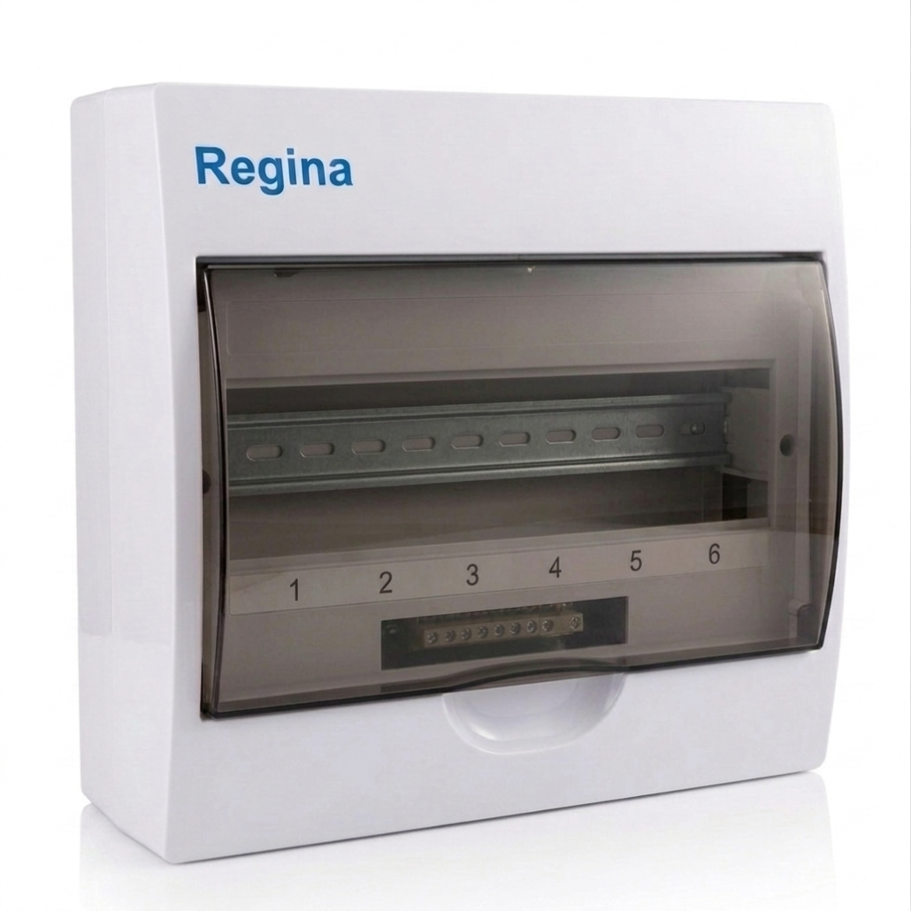 Regina 6-Ways Plastic Distribution Box Surface Type,6-Module Panel Box ...