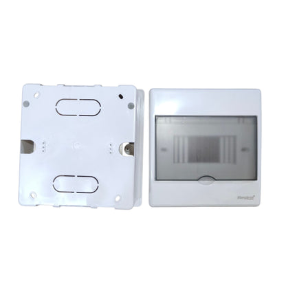 Regina 6 Ways Plastic Distribution Box with Bus Bar For Miniature Circuit Breaker Surface or Recessed Type RDB0206 Electx Electrical Supply