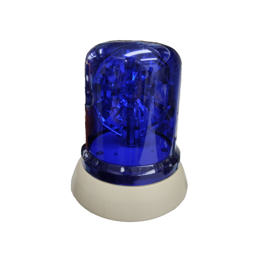 Blue emergency strobe light 220V industrial 55W with clear lens for alerting in various environments