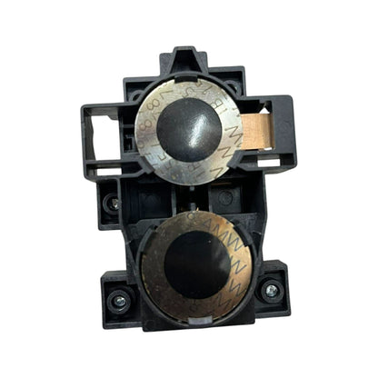 Mechanical component with two circular metal parts and black plastic housing on a white background Robertshaw Thermostat ST1301133 Aftermarket Kit ST13-70K SPST Range 50-70°C OTC 88°C Surface Mount Solar Hot Water Thermostat Electx Electrical Supply