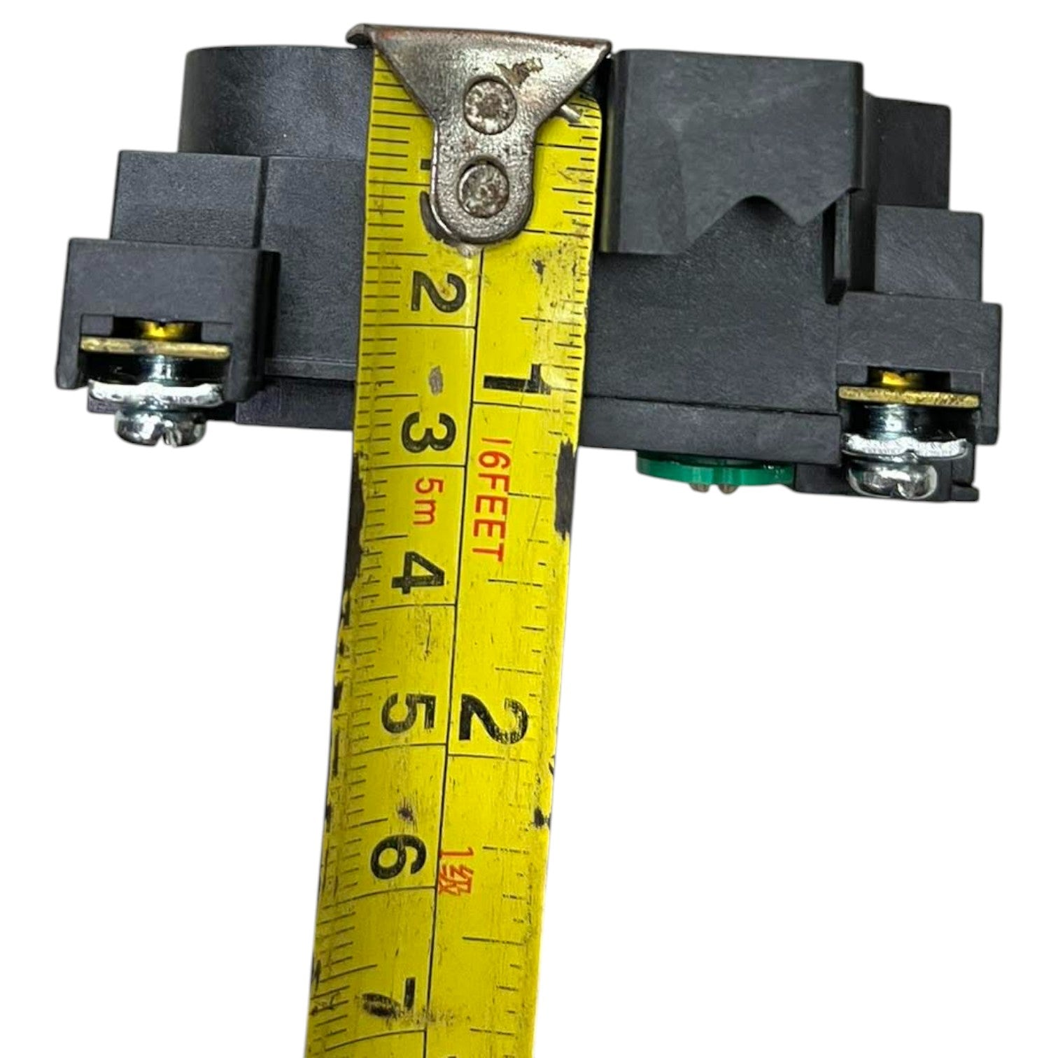 Tape measure with a black metal clip on a white background Robertshaw Thermostat ST1301133 Aftermarket Kit ST13-70K SPST Range 50-70°C OTC 88°C Surface Mount Solar Hot Water Thermostat Electx Electrical Supply