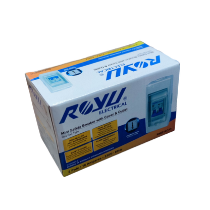 Royu 16A Circuit Breaker 220V 6KIAC with PVC Enclosure