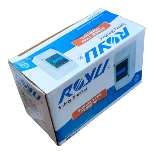 Royu 20A 2 Pole 10KAIC 220V Circuit Breaker with Enclosure PVC RSB202P Electx Electrical Supply