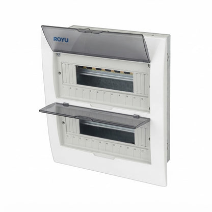 Royu 24 Ways Flush Type Metal Base Distribution Box with Busbar for 24 Breakers 1 Pole RUMF01D1N24