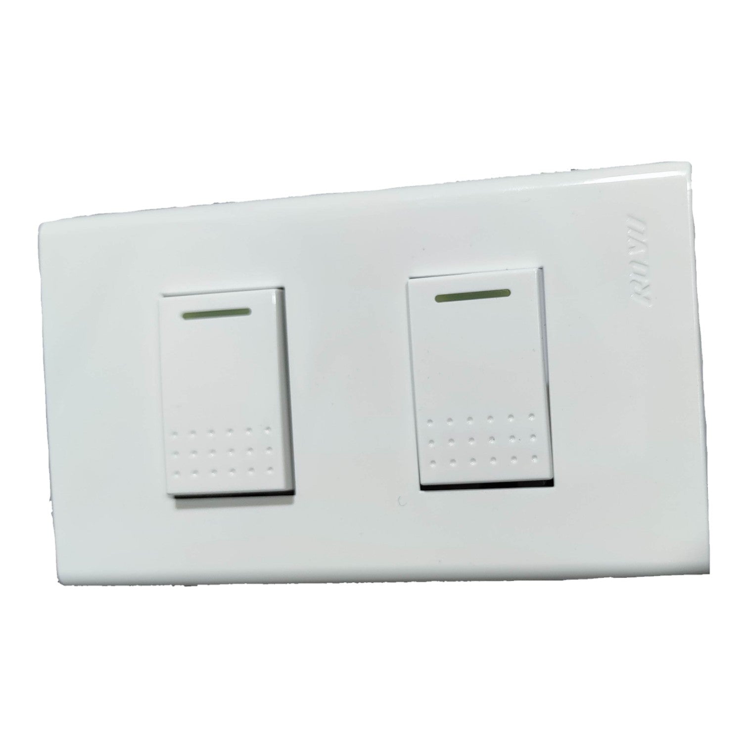 Royu Rwp2 Royu 2 Gang 1 Way Switch with Plate Cover Wide Series 10A 250V RWP2/2X ...