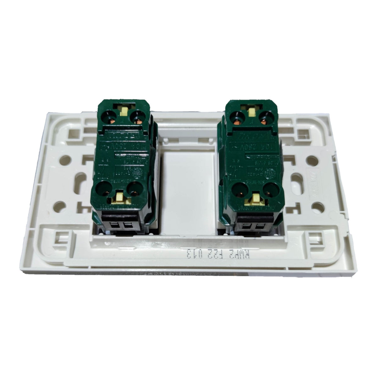 Royu Rwp2 Royu 2 Gang 1 Way Switch with Plate Cover Wide Series 10A 250V RWP2/2X ...