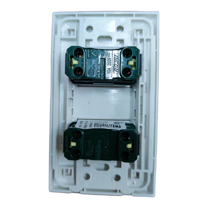 Royu 2 Gang 3 Way Switch Device with Plate Cover 10A 250V RWP2/ 2XRWS3 Electx Electrical Supply