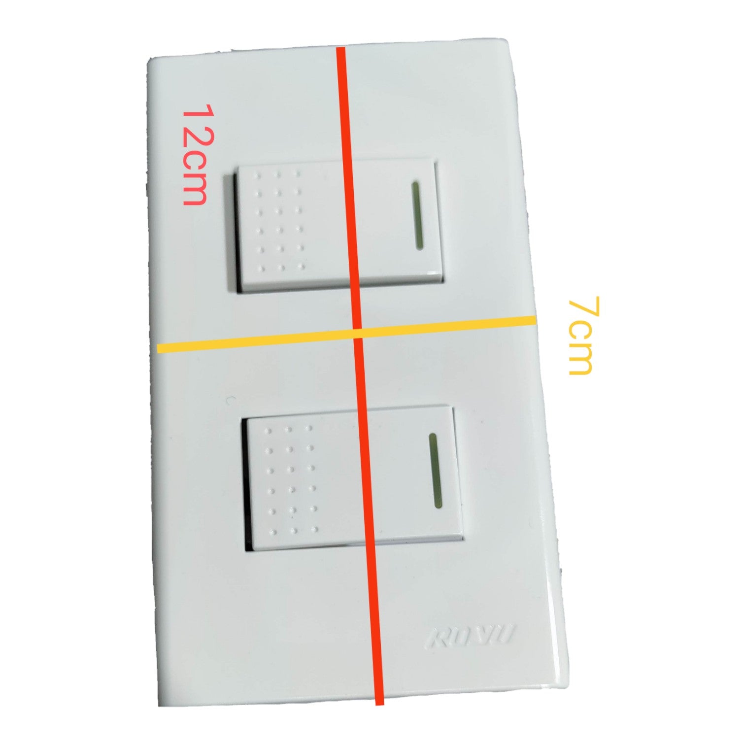 Royu 2 Gang 3 Way Switch Device with Plate Cover 10A 250V RWP2/ 2XRWS3 Electx Electrical Supply