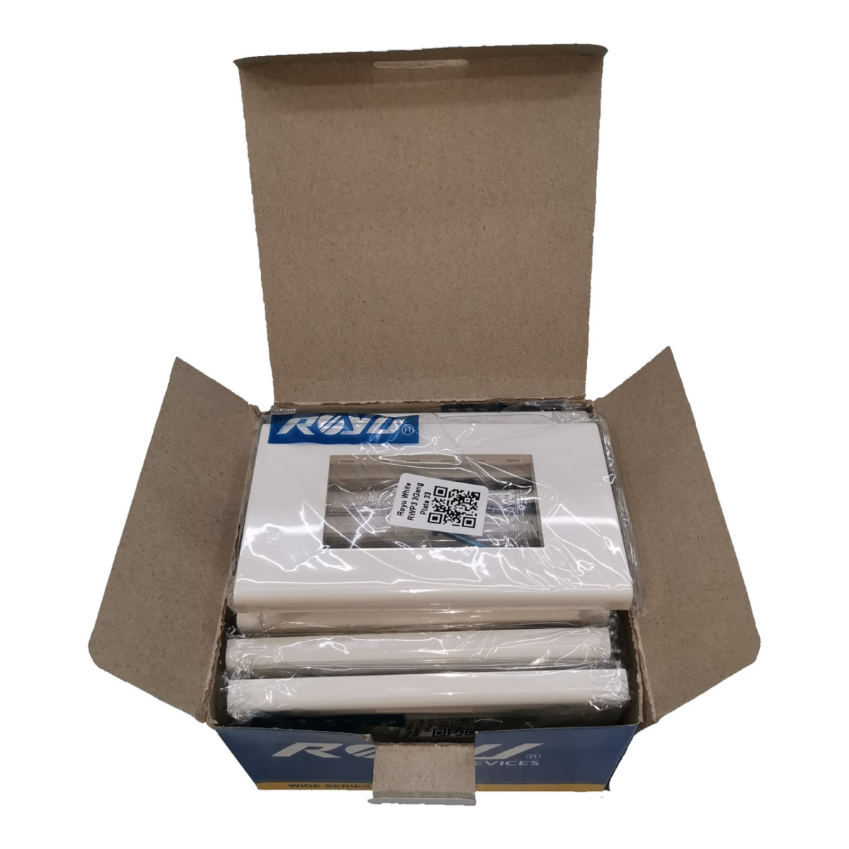 Royu 3 Gang Plate Cover Device Wide Series 10Pcs per Order Electx Electrical Supply