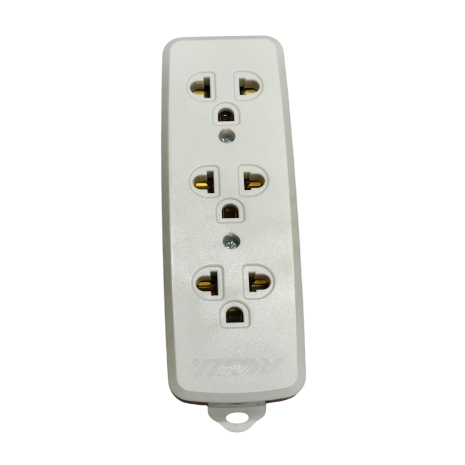 White electrical plug on a white background
