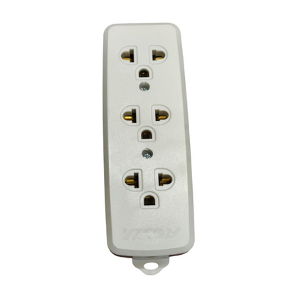 White electrical plug on a white background