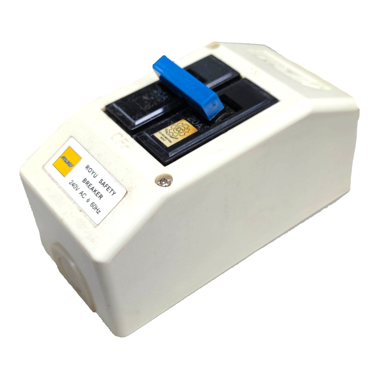 Royu 40A 2 Pole 10KAIC 220V Circuit Breaker with PVC Enclosure Nema 1 RSB40A Electx Electrica Supply