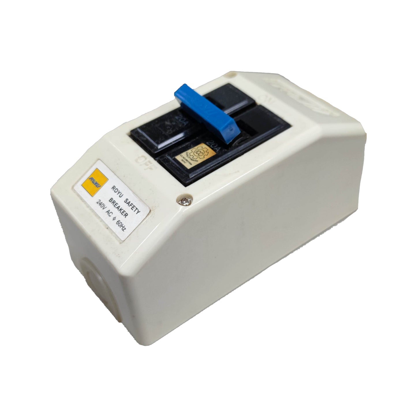 Royu 60A 2 Pole 10KAIC 220V Circuit Breaker with PVC Enclosure RSB60A