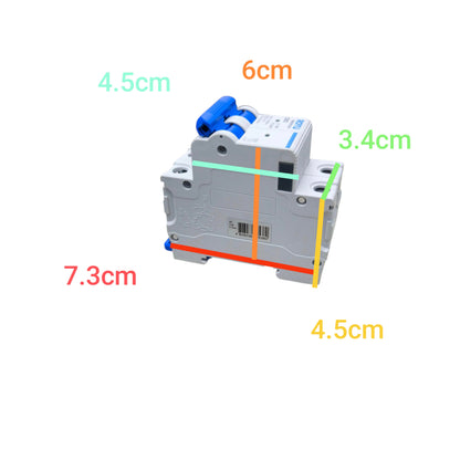 Royu 63A 2 Pole Miniature Circuit Breaker 4.5KAIC 220V RMB2P63C4 Electx Electrical Supply
