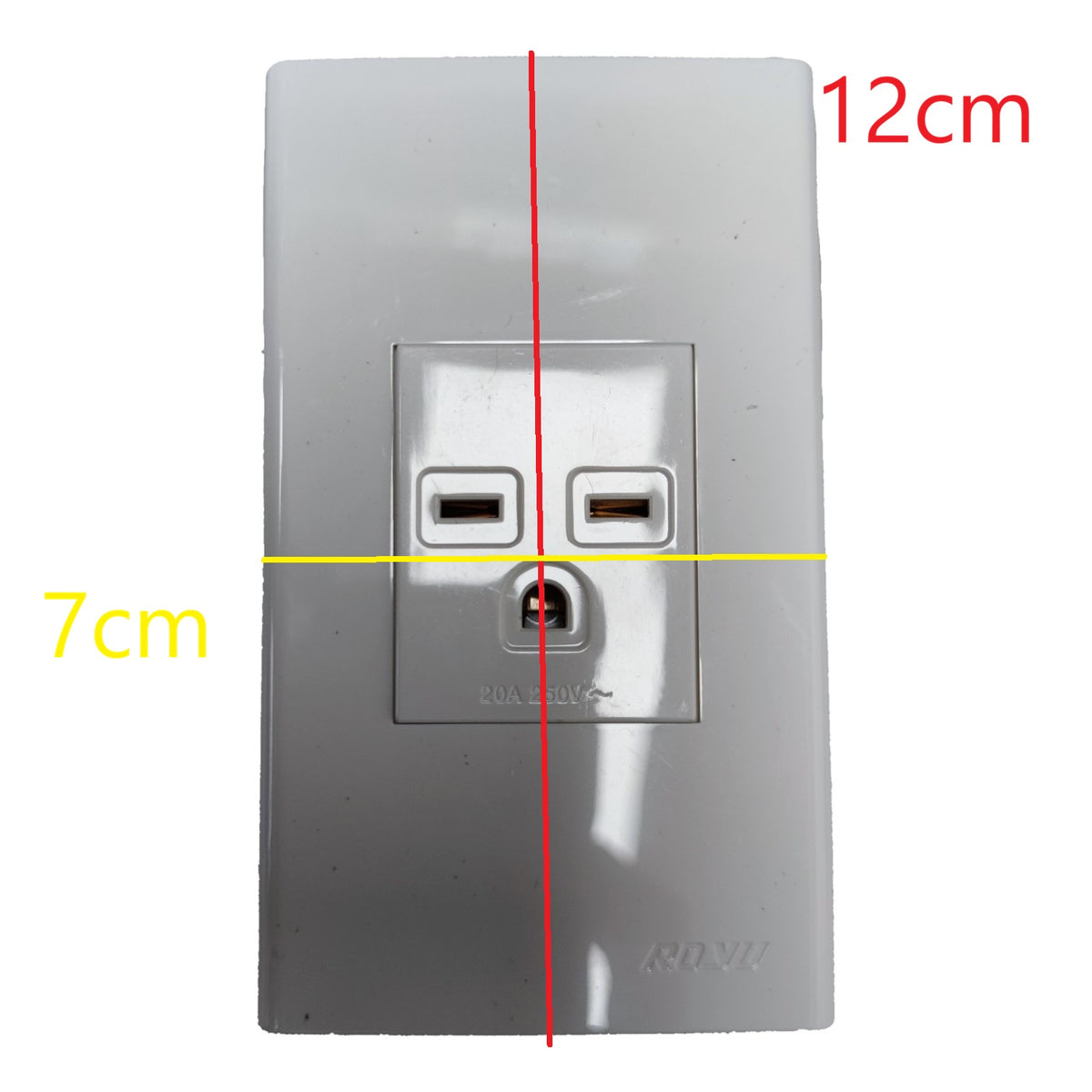 Royu Aircon Outlet with Plate Cover Wide Series 20A 250V WD901 Electx Electrical Supply