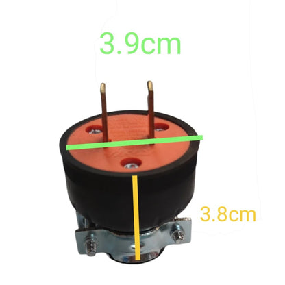 Royu Flat Pin with Metal Clamp 10A 220V REDPL204/B