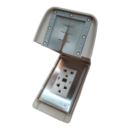 Royu GFCI Duplex Outlet 20A 220V with Weatherproof Stainless Plate Cover Omni WPP-601+WWP-113S+WD933 Electx Electrical Supply