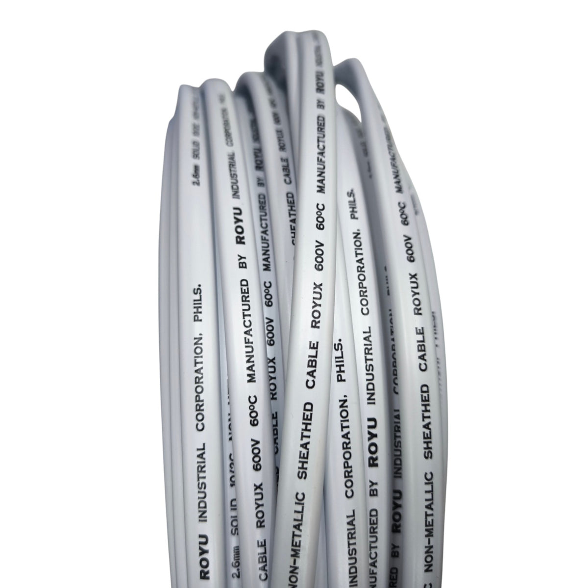 Royu PDX Wire 10/2 AWG Romex Cable 2.6mm coiled wire close-up