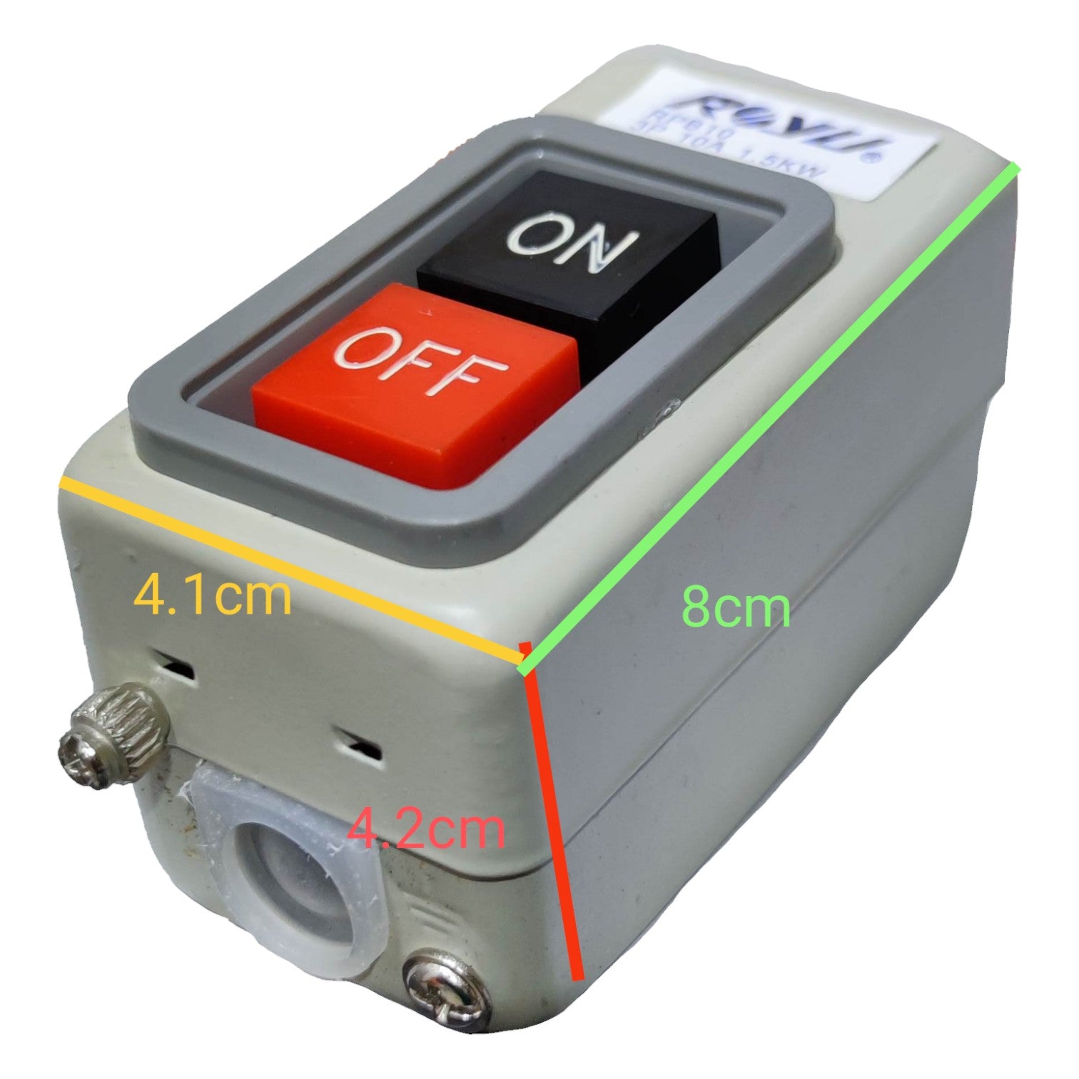 Royu Push Button Switch 10A 250V 3 Pole 1.5KW RPB10 Electx Electrical Supply