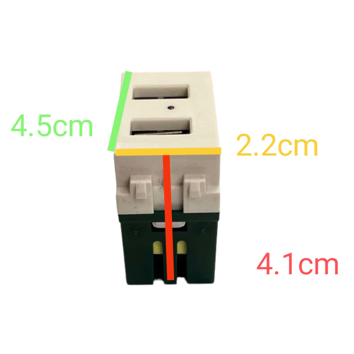 Royu USB Outlet 5V 2100 mA 2 Port 1 Device Wide Series RWO9 Electx Electrical Supply