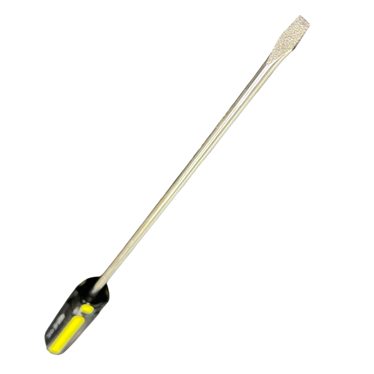 Rubicon 250mm slotted screwdriver with yellow and black handle and long metal shaft