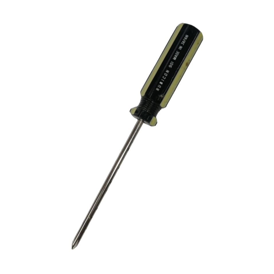 Rubicon Philip Screw Driver 901 75mm with black and yellow handle for precise fastening tasks