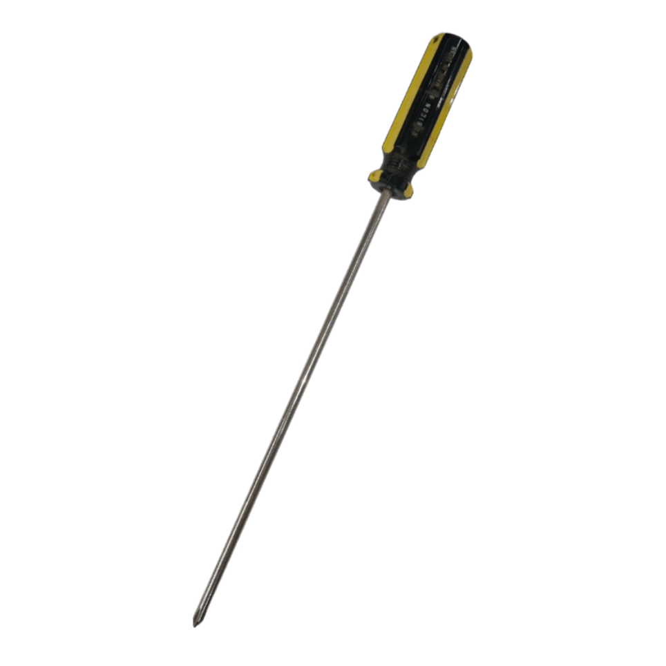 Rubicon Philip Screw Driver 901 150mm with black and yellow ergonomic handle and long metal shaft