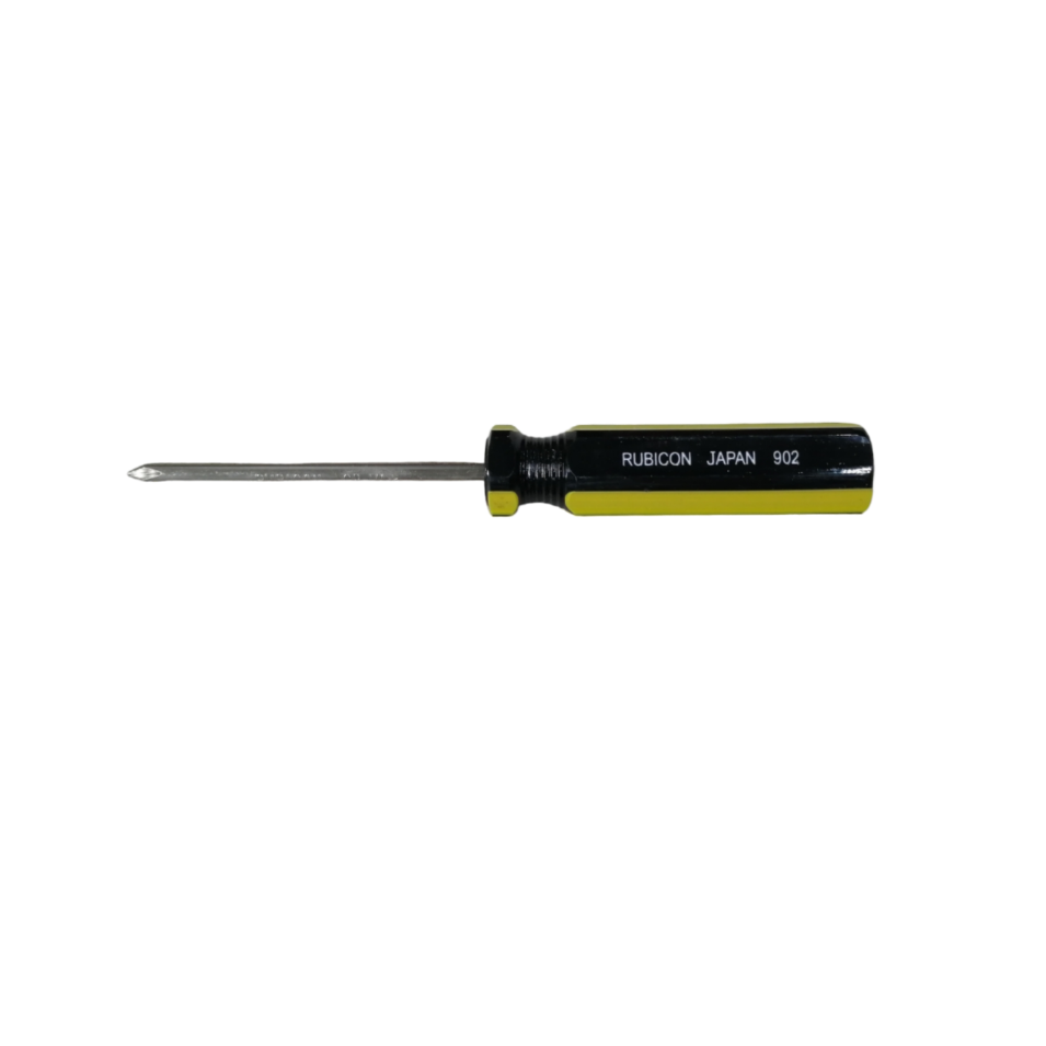 Rubicon industrial Philip screwdriver 5mm shaft with black and yellow handle for precise fastening