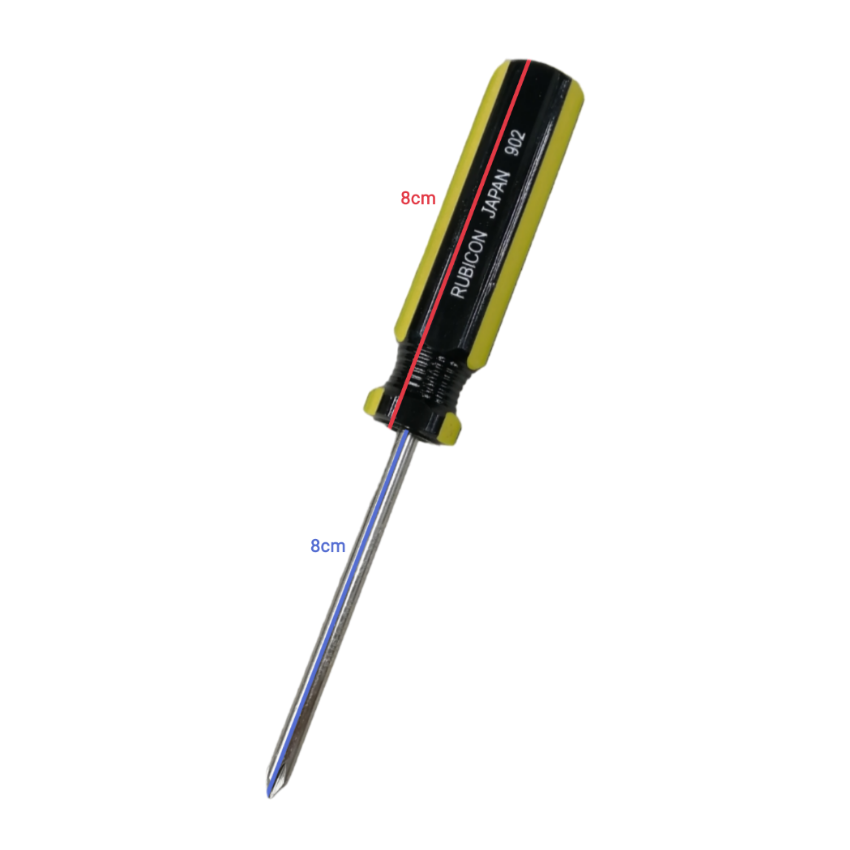 Rubicon industrial Philip screwdriver 5mm shaft with yellow and black handle for hand tool use