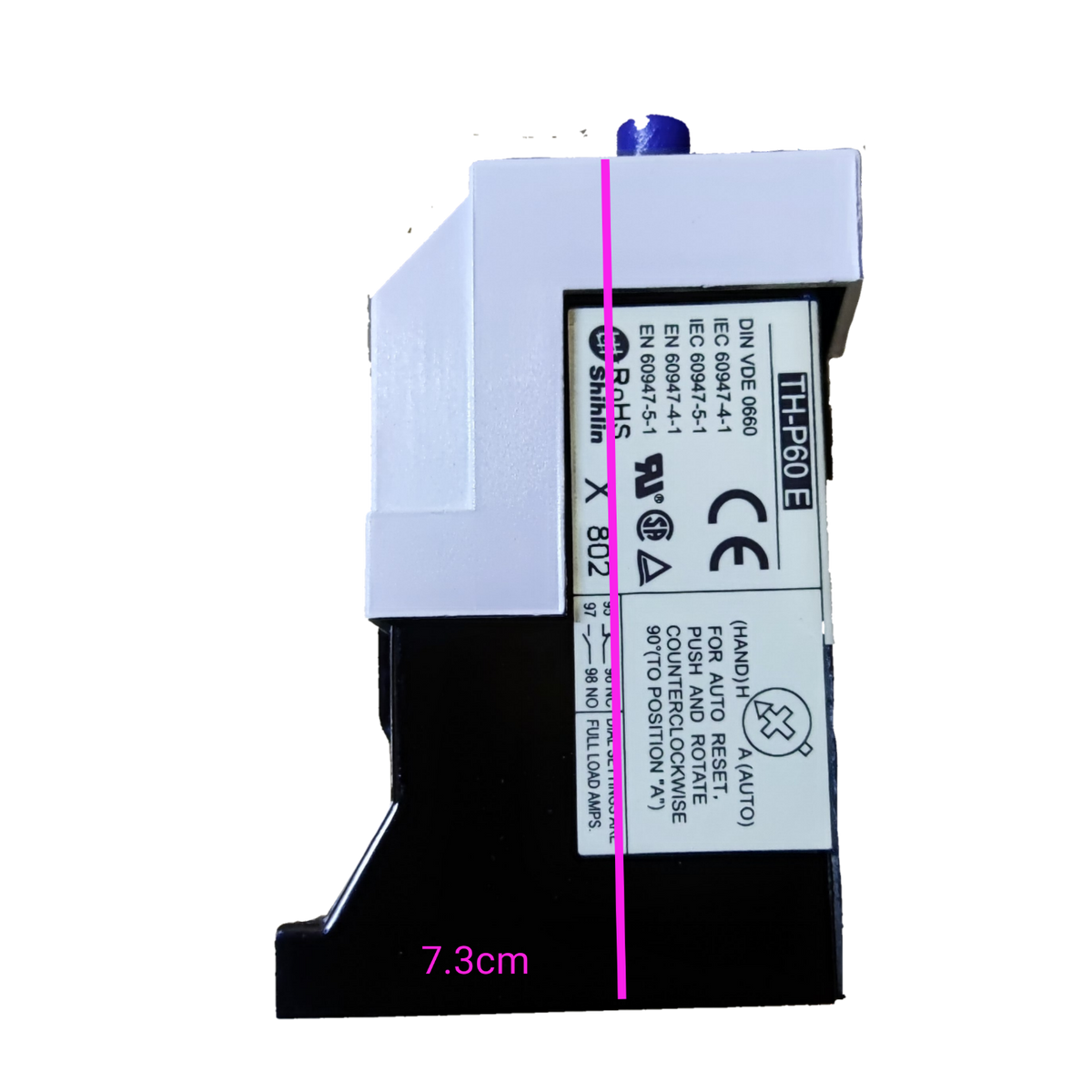 SHIHLIN Overload Relay 54A 43A-65A electrical component with white and black casing