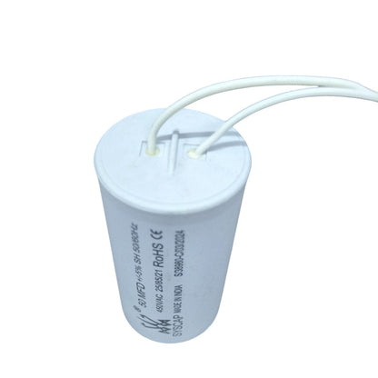 Syscap Motor Capacitor with two wire leads for electrical circuit applications