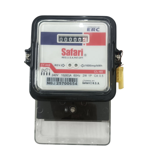 Safari Electric Sub Meter, KWH Single Phase Electric Meter 10(60)A 60HZ 220V 2W CT888