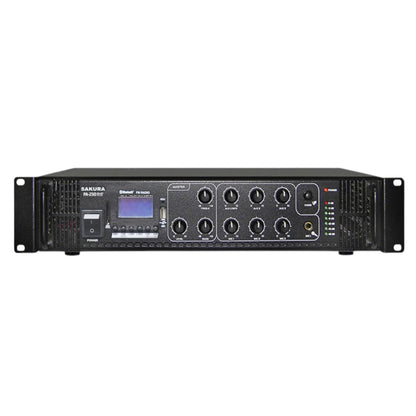 Sakura 250W Public Address Amplifier 220V PA-250UB Bluetooth USB/SD Port FM Tuner Built-in Chime 3 Microphone Input