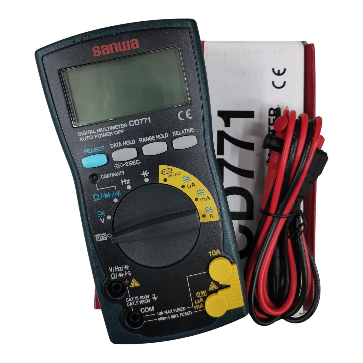 Sanwa CD771 Digital Tester Backlit LCD 4000 Count Buzzer Multimeter Ra ...