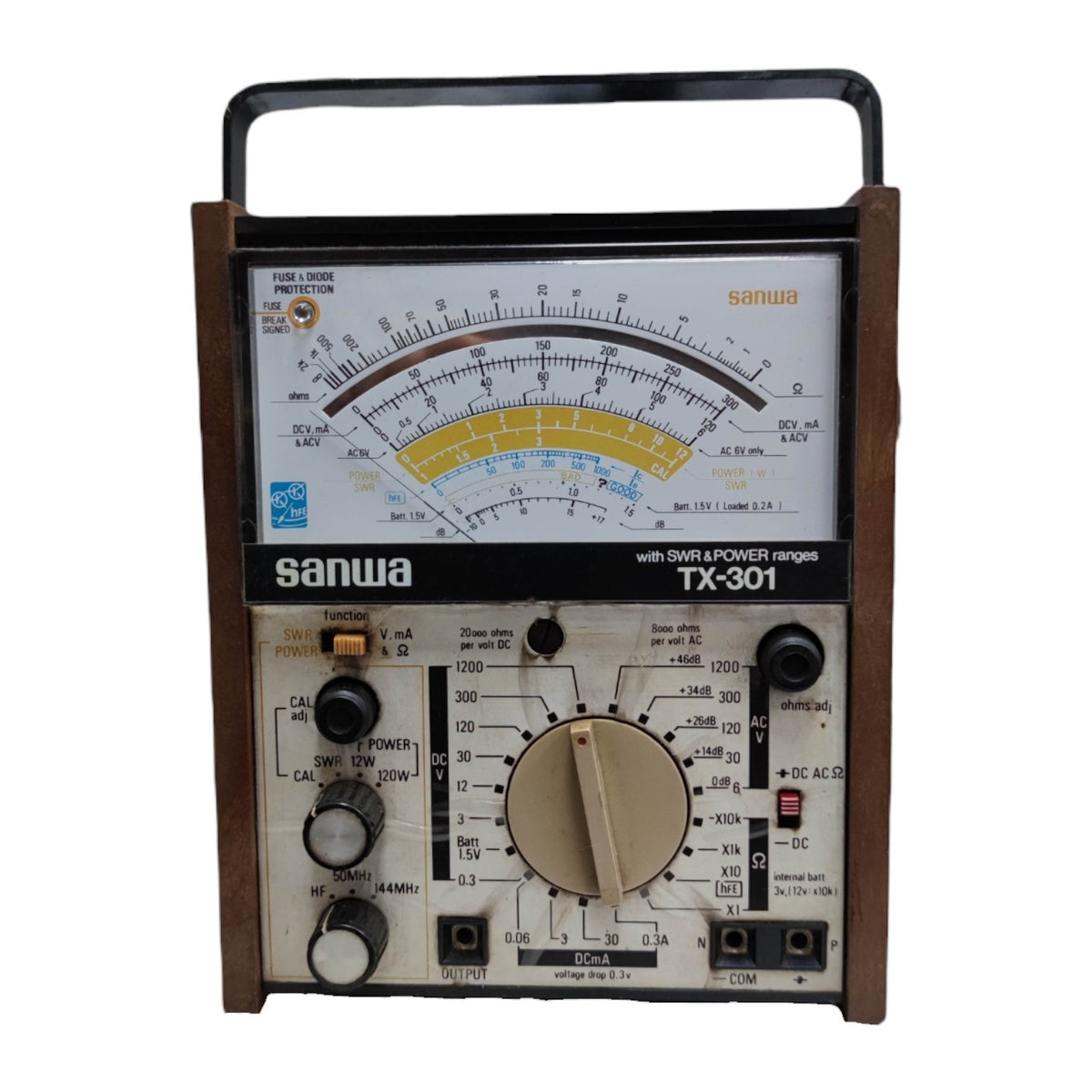 Sanwa Multi Power Tester TX-301 with Fuse Protection features analog display and multiple testing functions